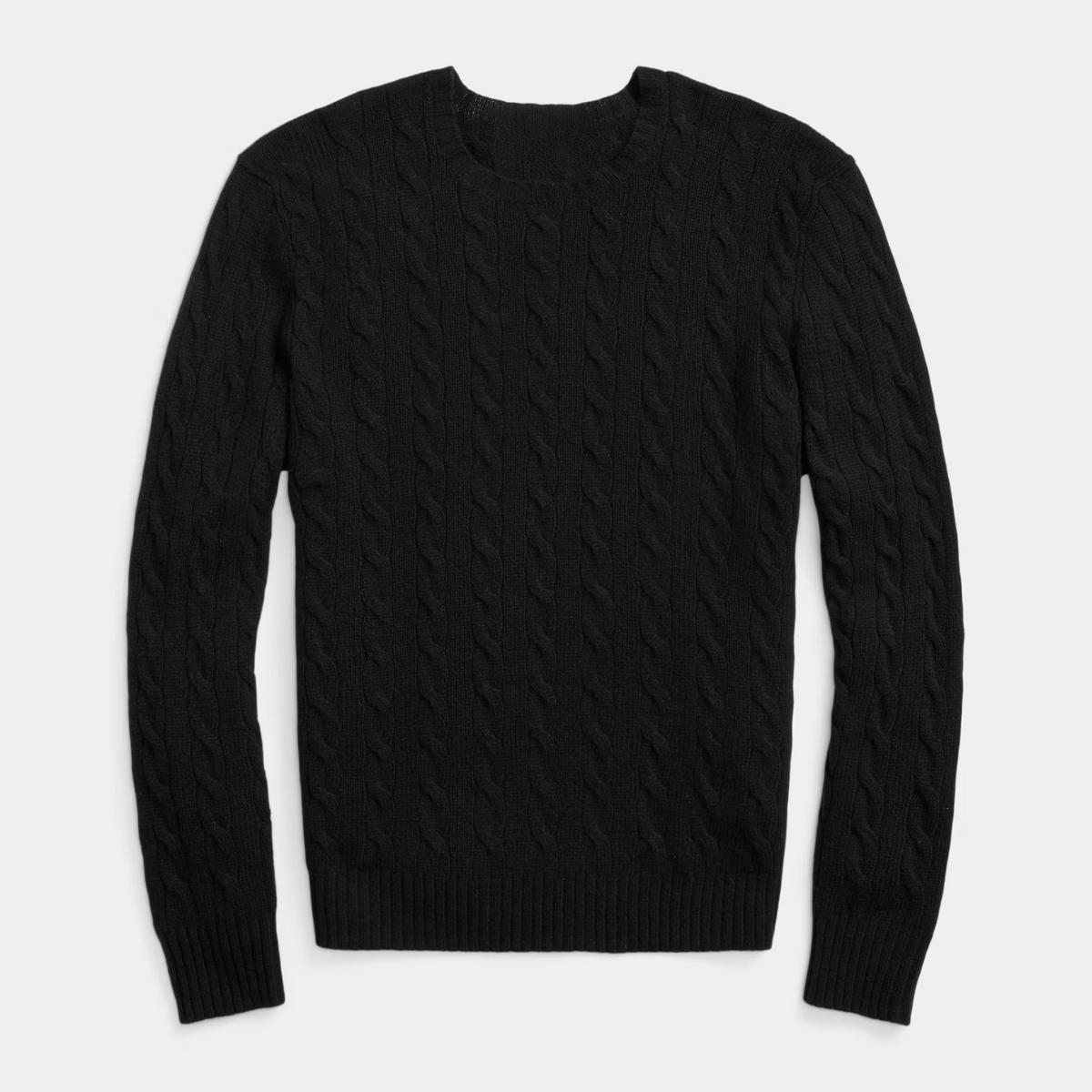 Zopfmuster-Pullover aus Wolle und Kaschmir