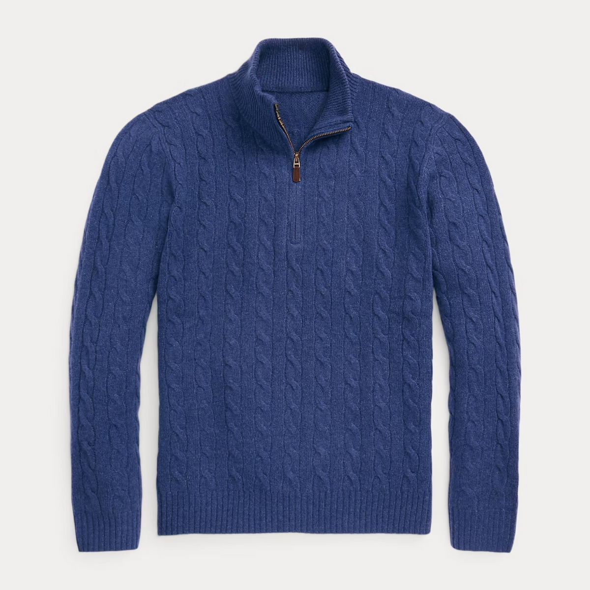 Zopfmusterpullover aus Wolle und Kaschmir